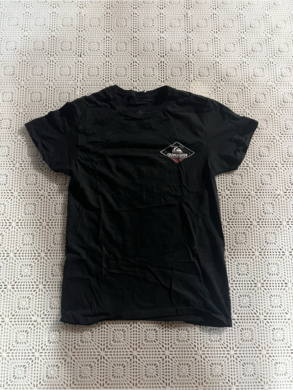 Quiksilver Black Short-Sleeve Logo Tee